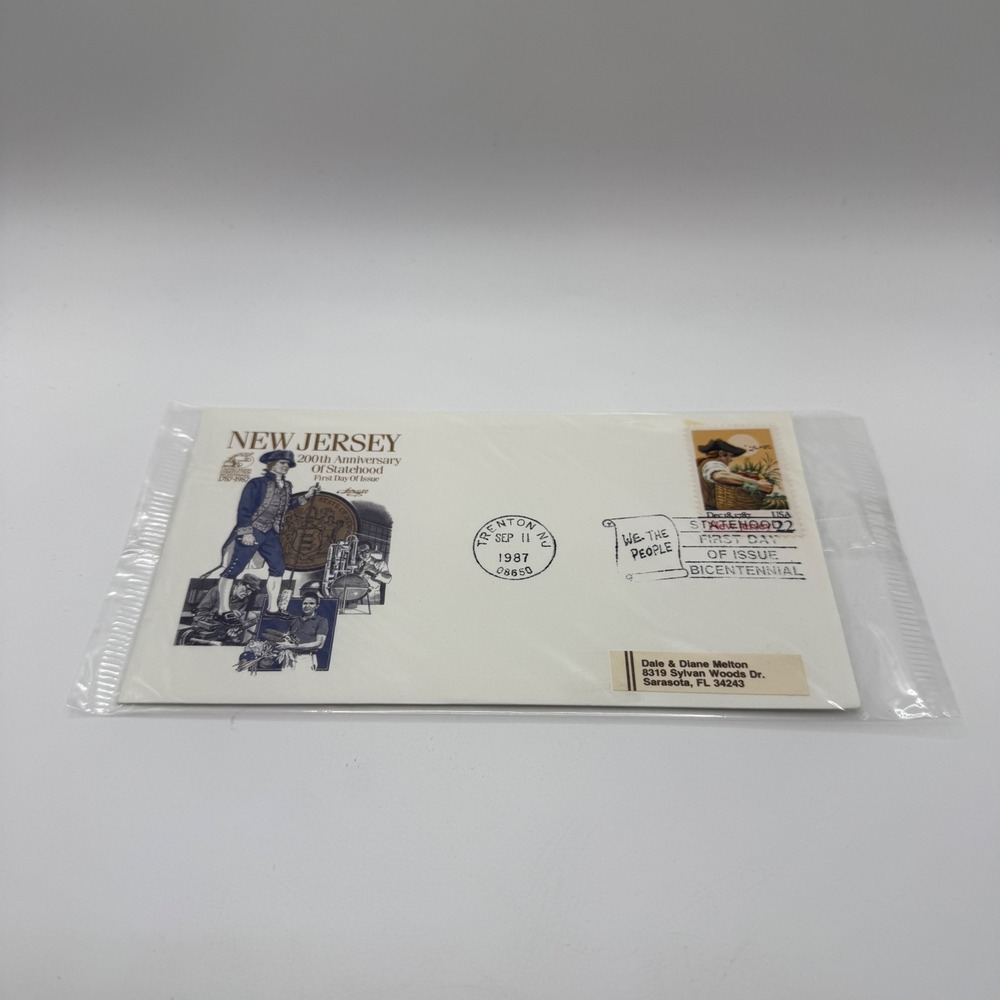 New Jersey 200th Anniversary Statehood First Day of Issue 1987 Trenton NJ FDC